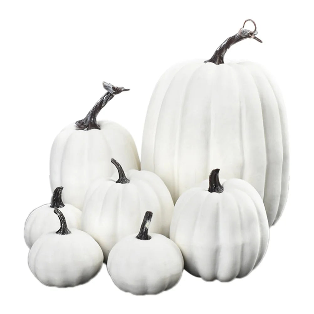 7PCS Artificial Pumpkin Decoration Set