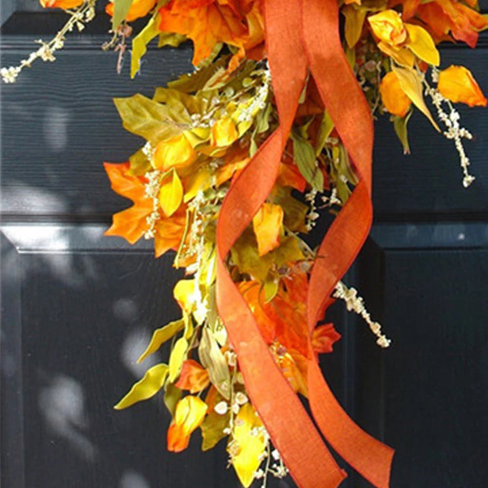 Autumn Maple Leaf Wreath for Home & Restaurant Decor