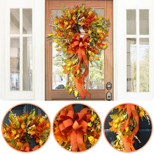 Autumn Maple Leaf Wreath for Home & Restaurant Decor