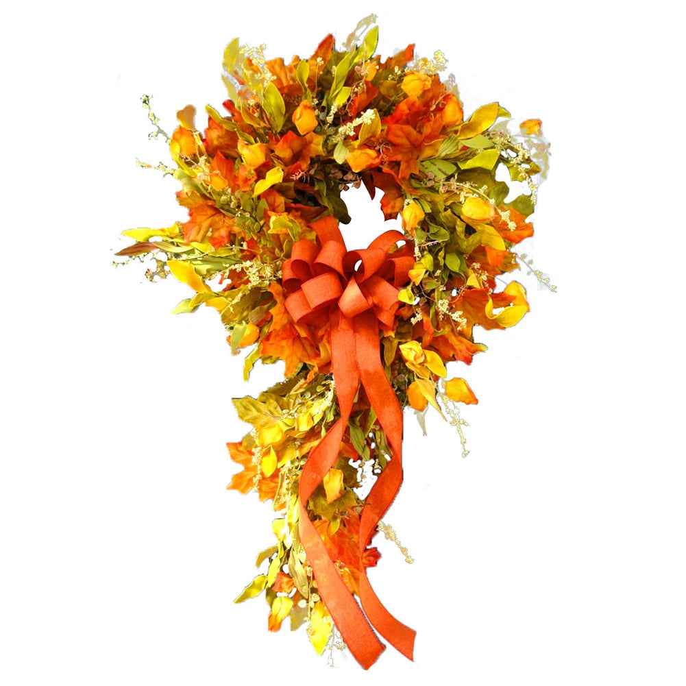 Autumn Maple Leaf Wreath for Home & Restaurant Decor